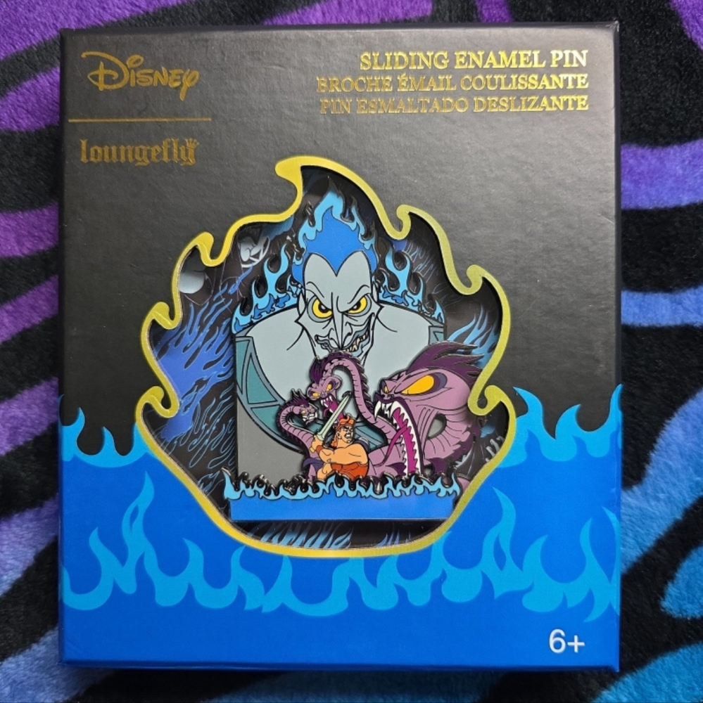 Disney Loungefly Hercules LE Sliding Enamel Pin